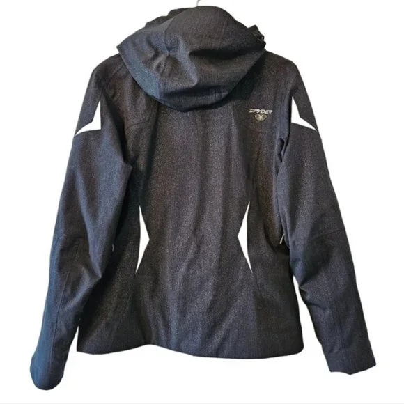 Spyder Women's Fall Winter Jacket Coat Hoodie Black Size 12. - Picture 3 of 16